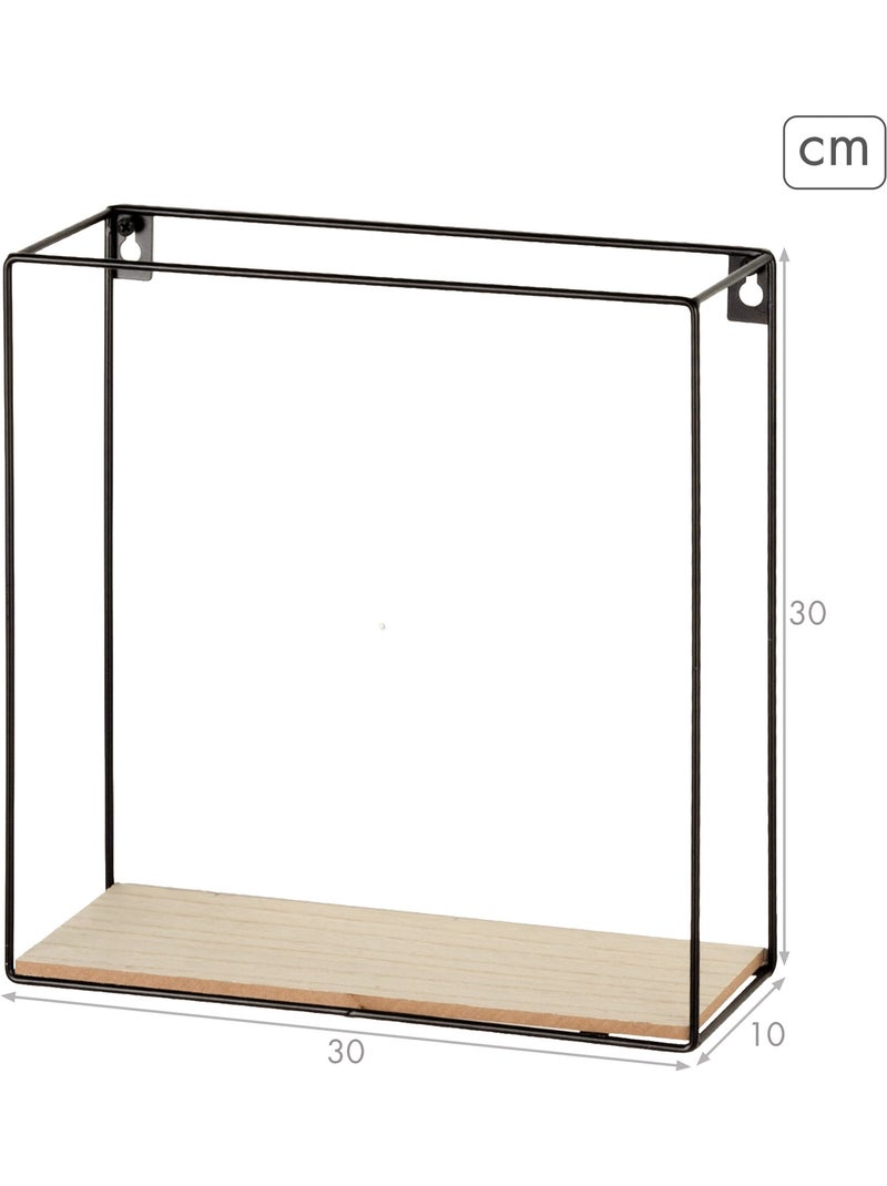 Max home set di 3 mensole da parete quadrate in legno di varie dimensioni Legno naturale - Kiabi