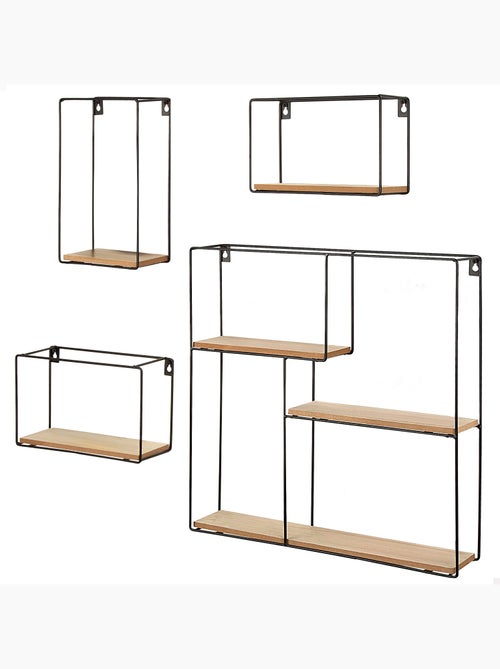 Max home set di 4 mensole da parete in legno, di varie dimensioni - Kiabi Max home set di 4 mensole da parete in legno, di varie dimensioni - Kiabi