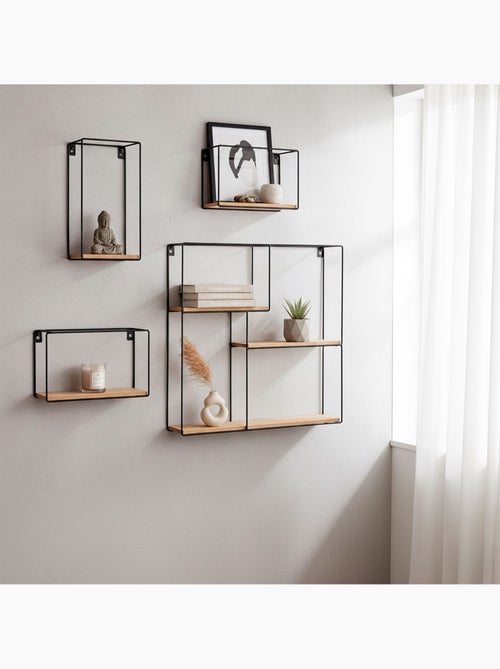 Max home set di 4 mensole da parete in legno, di varie dimensioni - Kiabi Max home set di 4 mensole da parete in legno, di varie dimensioni - Kiabi