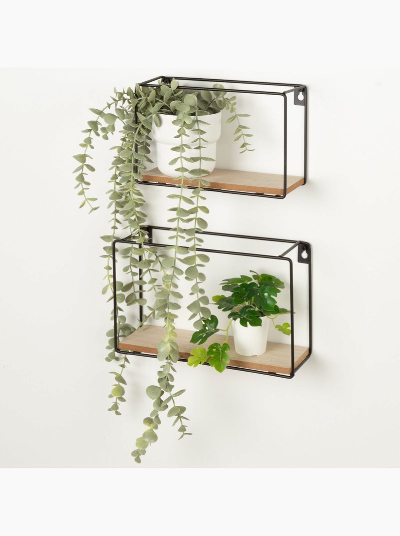 Max home set di 4 mensole da parete in legno, di varie dimensioni Legno naturale - Kiabi