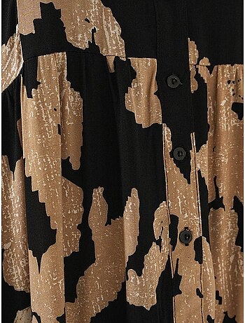 Maxi abito stampato con scollo a v bdart