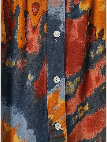 Maxi abito stampato con scollo a v bdart