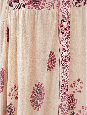 Maxi abito stampato con scollo a v bdart