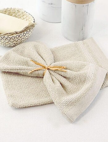 Maxi asciugamano da bagno cotone lino spugna ALINE