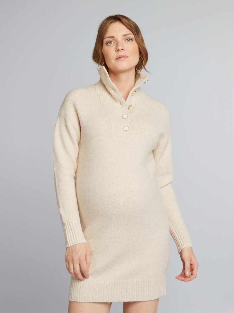 Maxi pull a collo trucker BEIGE - Kiabi