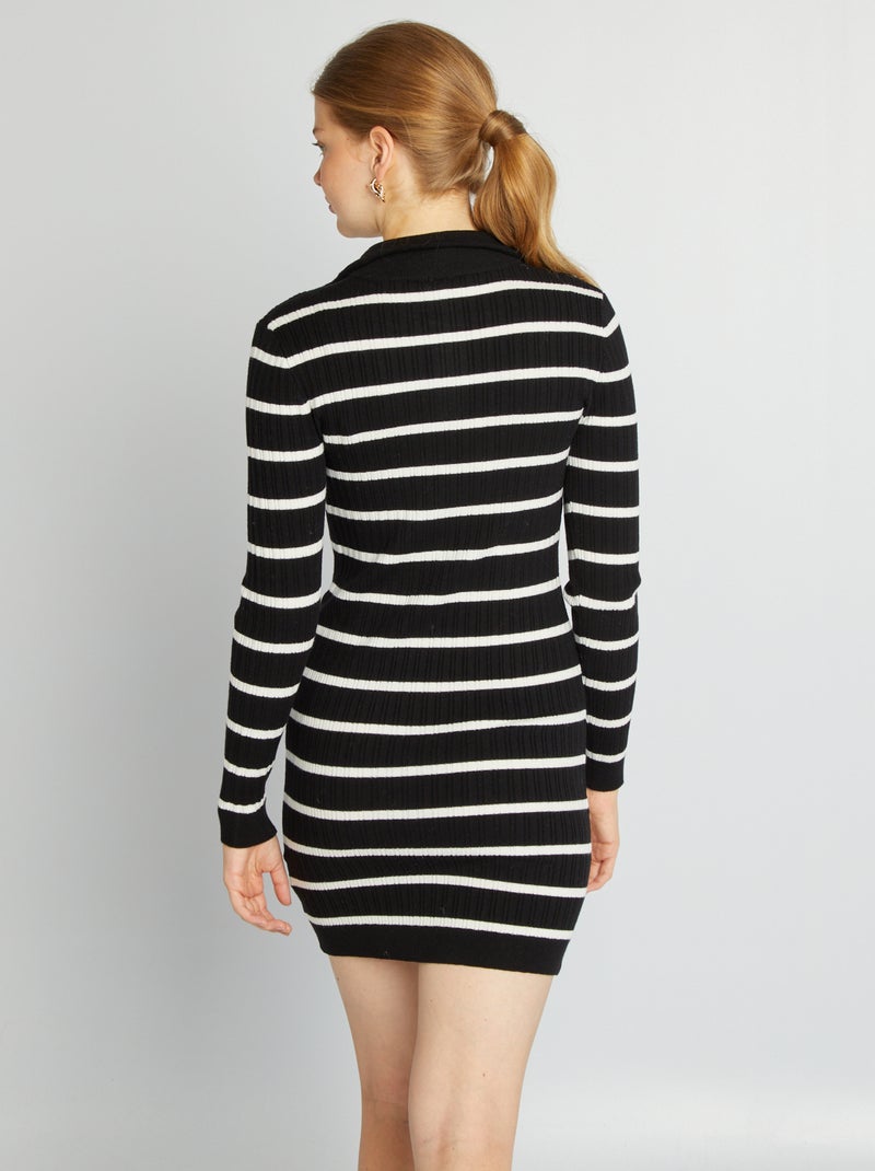 Maxi pull aderente con collo con zip GRIGIO - Kiabi