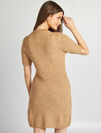 Maxi pull corto lavorato a maglia