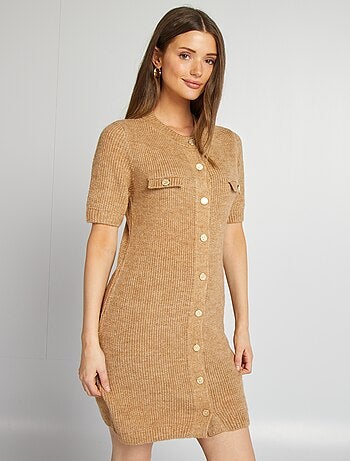 Maxi pull corto lavorato a maglia