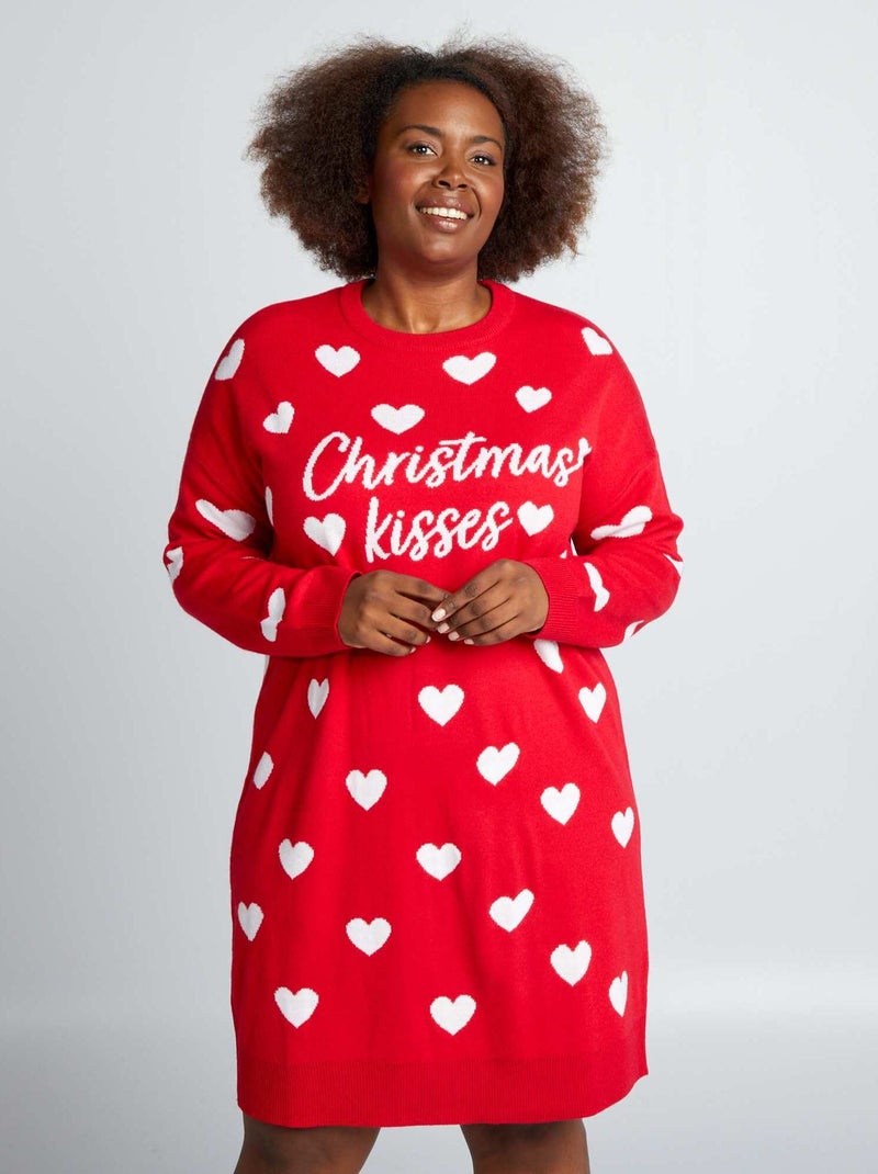 Maxi pull di Natale ROSSO - Kiabi