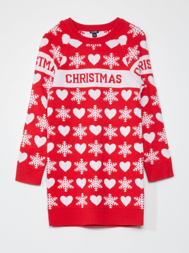 Maxi pull di Natale ROSSO - Kiabi