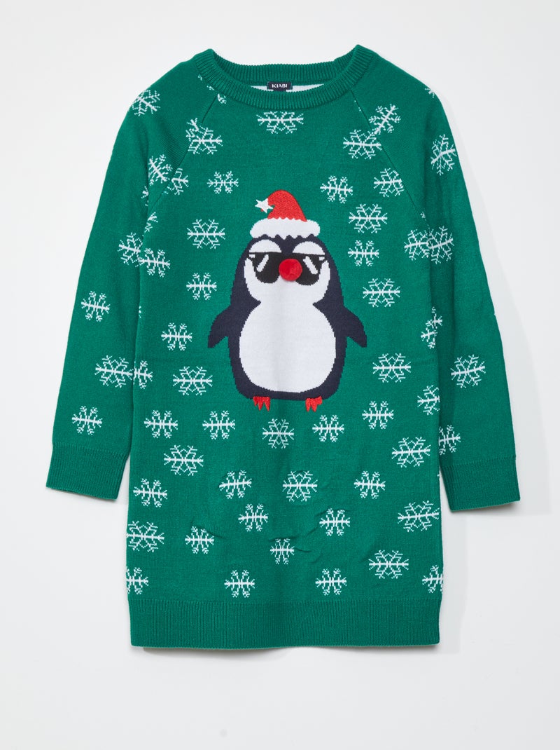 Maxi pull di 'Natale' VERDE - Kiabi