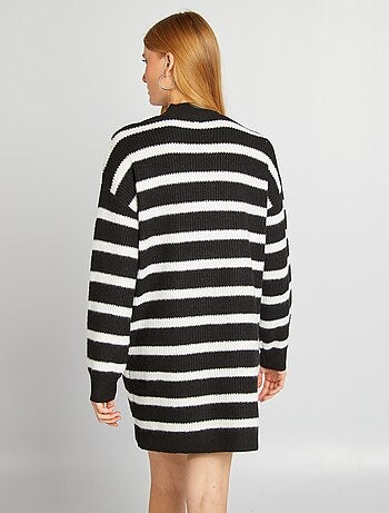 Maxi pull in maglia girocollo