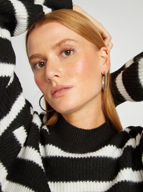 Maxi pull in maglia girocollo - Kiabi