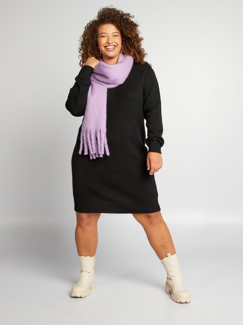 Maxi pull in maglia nero - Kiabi