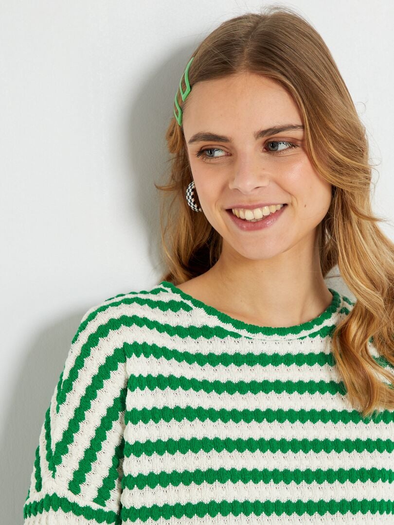 Maxi pull in maglia tricot VERDE - Kiabi