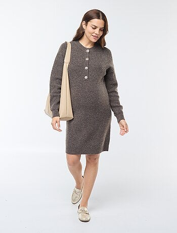 Maxi pull per l'allattamento con apertura con bottoni