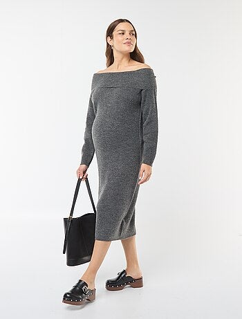 Maxi pull premaman scollo bardot