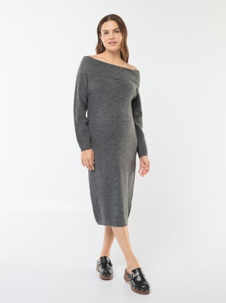 Maxi pull premaman scollo bardot