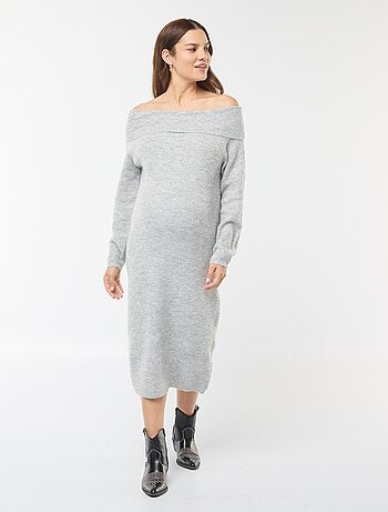 Maxi pull premaman scollo bardot