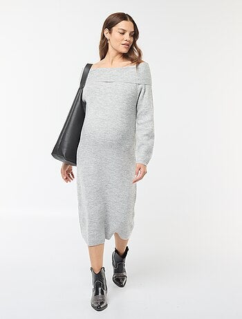 Maxi pull premaman scollo bardot