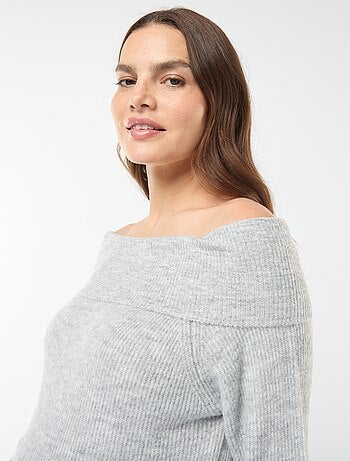 Maxi pull premaman scollo bardot