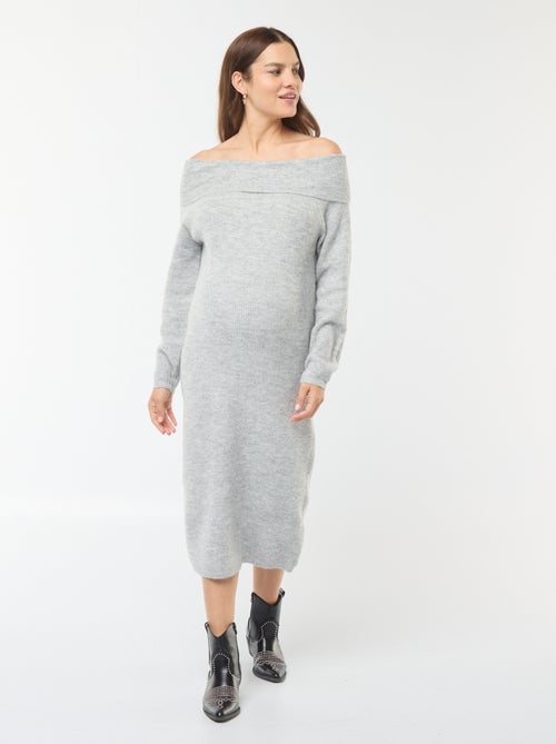 Maxi pull premaman scollo bardot - Kiabi