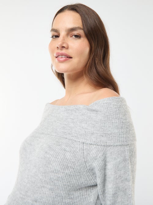 Maxi pull premaman scollo bardot - Kiabi