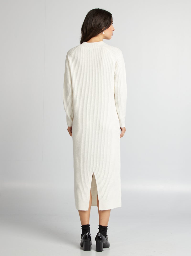 Maxi pull taglio midi BIANCO Kiabi