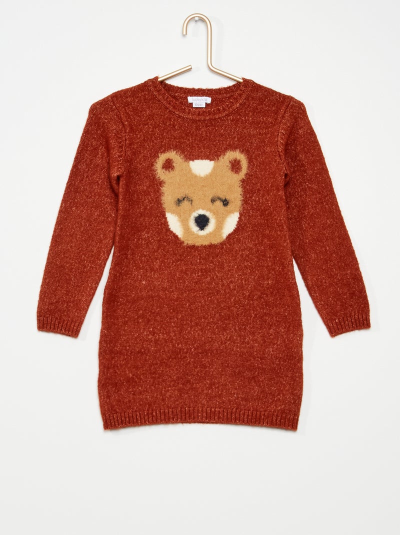 Maxi pull 'testa d'orso' ARANCIONE - Kiabi