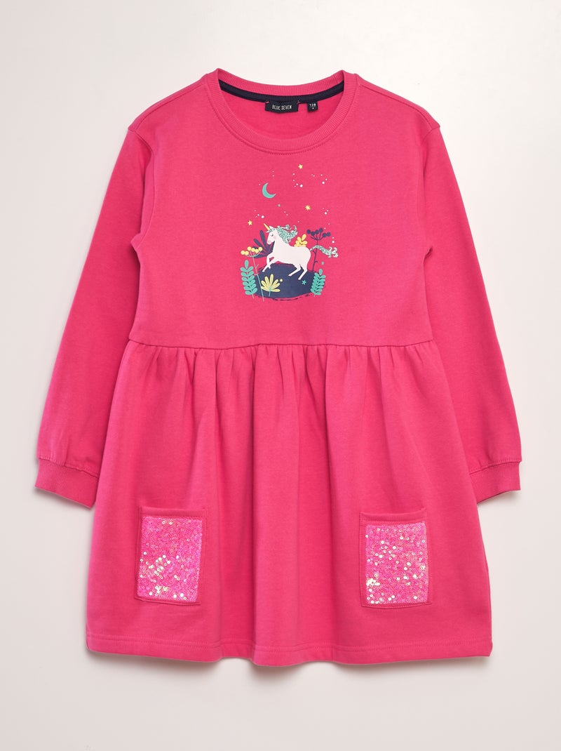 Maxi pull 'unicorno' + lustrini ROSA - Kiabi