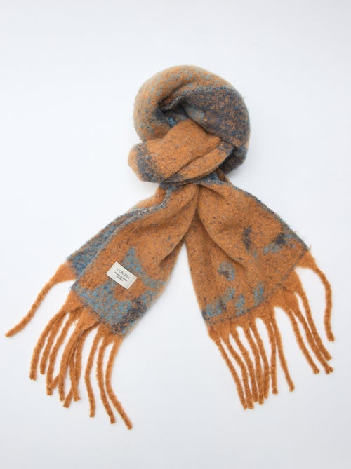 Maxi sciarpa morbida con frange - Kiabi