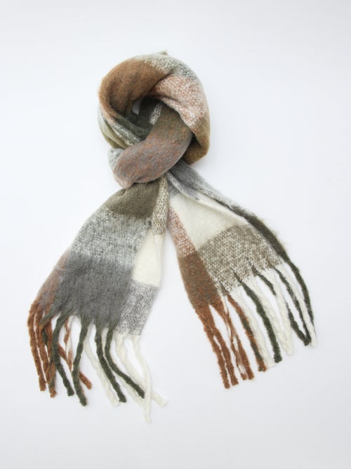 Maxi sciarpa morbida con frange - Kiabi