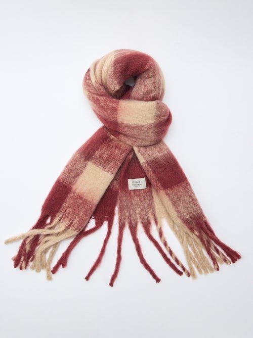 Maxi sciarpa morbida con frange - Kiabi