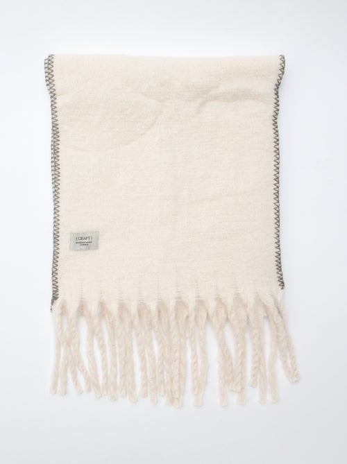 Maxi sciarpa soffice con frange - Kiabi