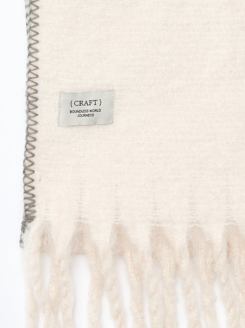 Maxi sciarpa soffice con frange - Kiabi