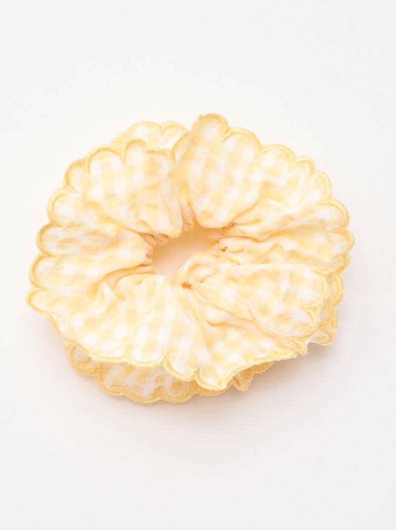 Maxi scrunchie a quadri vichy Giallo - Kiabi