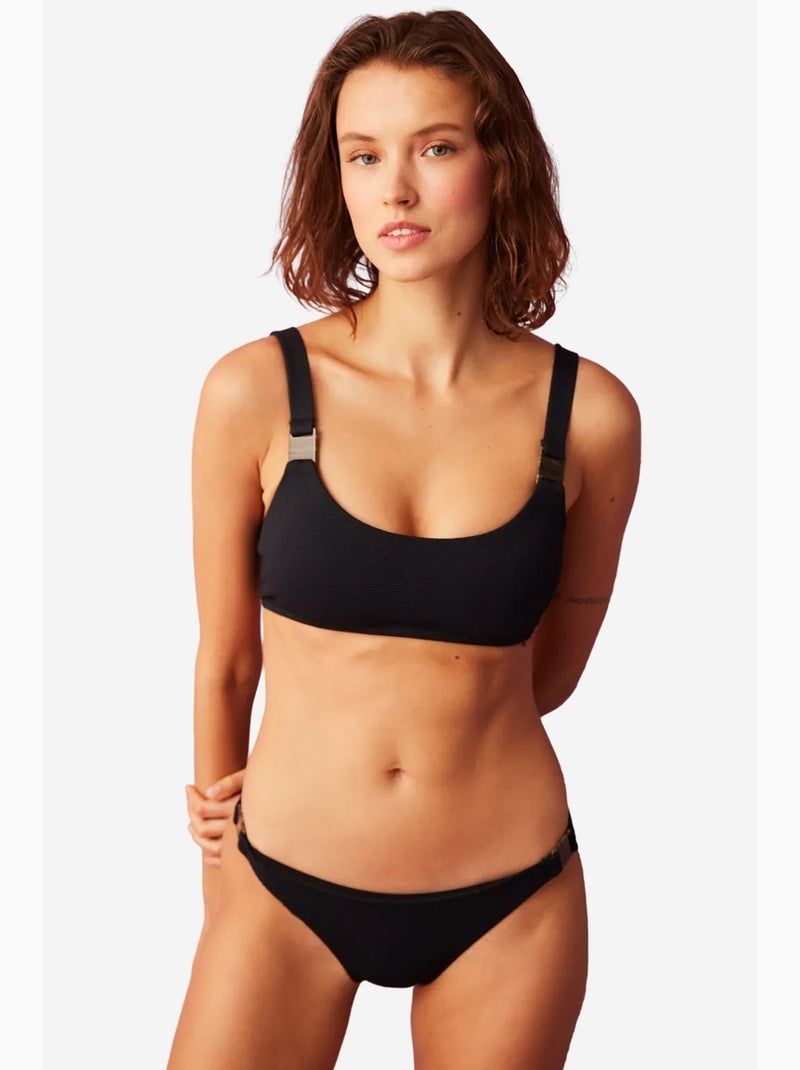 Maya top bikini con spalline e dettaglio accessorio penti Nero - Kiabi