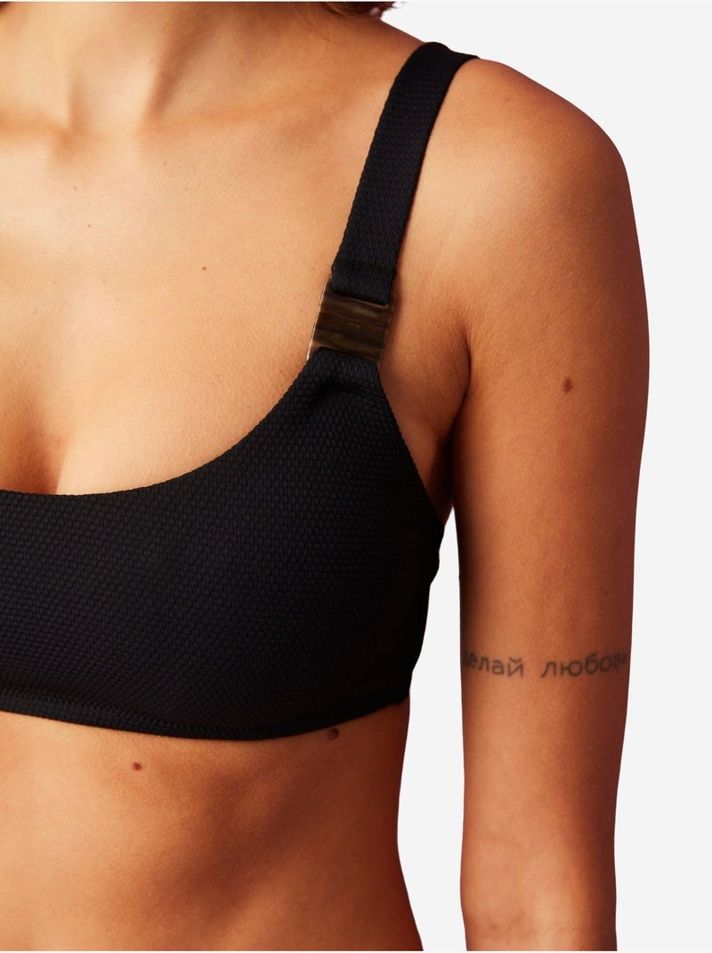Maya top bikini con spalline e dettaglio accessorio penti Nero - Kiabi