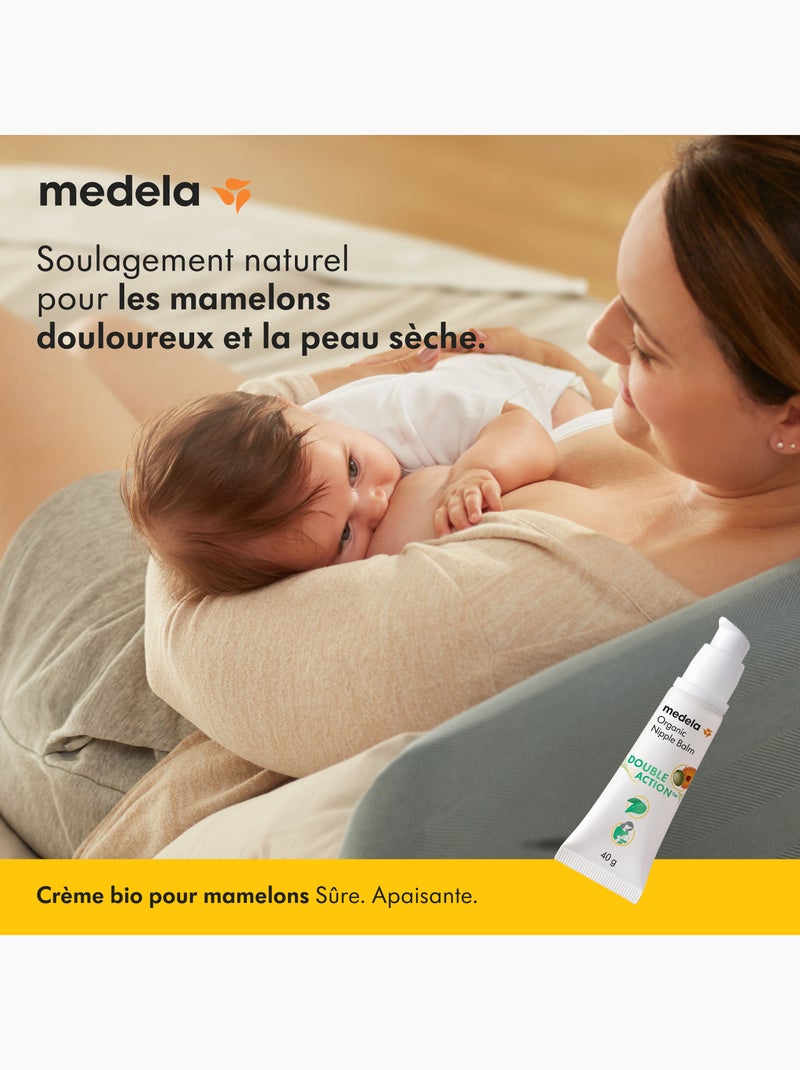 MEDELA - Balsamo Double Action™ BIO per capezzoli 40g - Lenisce e nutre Trasparente - Kiabi