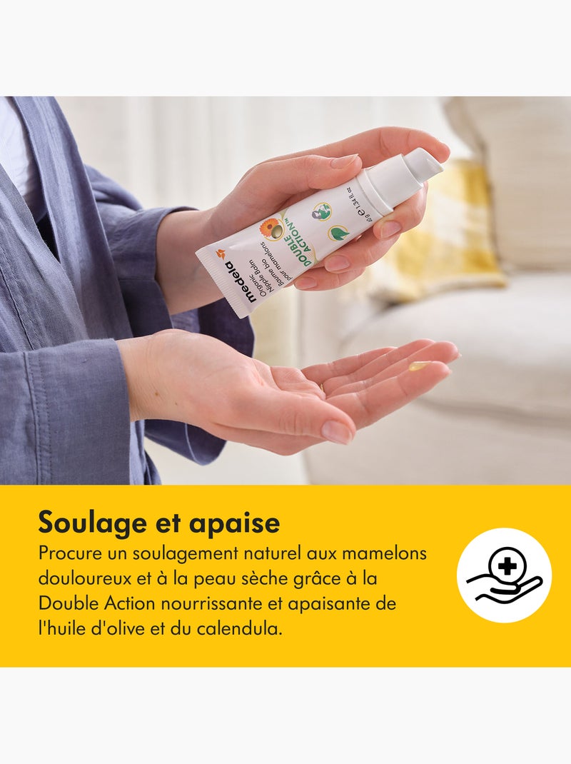 MEDELA - Balsamo Double Action™ BIO per capezzoli 40g - Lenisce e nutre Trasparente - Kiabi