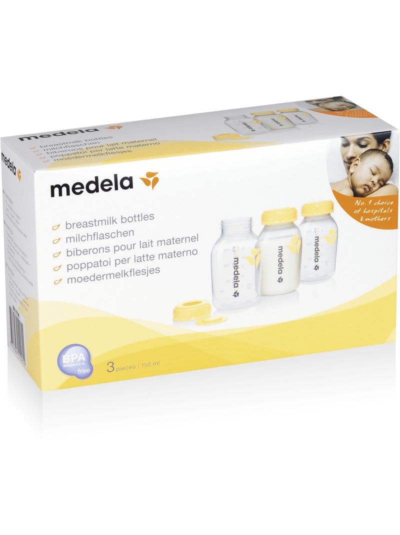 MEDELA - Biberons di raccolta 150 ml - confezione da 3 - Conservazione del latte materno Trasparente - Kiabi