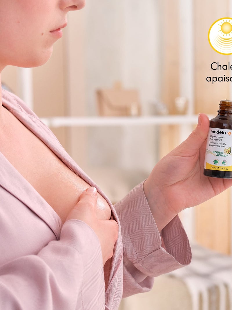 MEDELA - Olio da massaggio Double Action™ bio per il seno 50ml - Lenitivo Trasparente - Kiabi