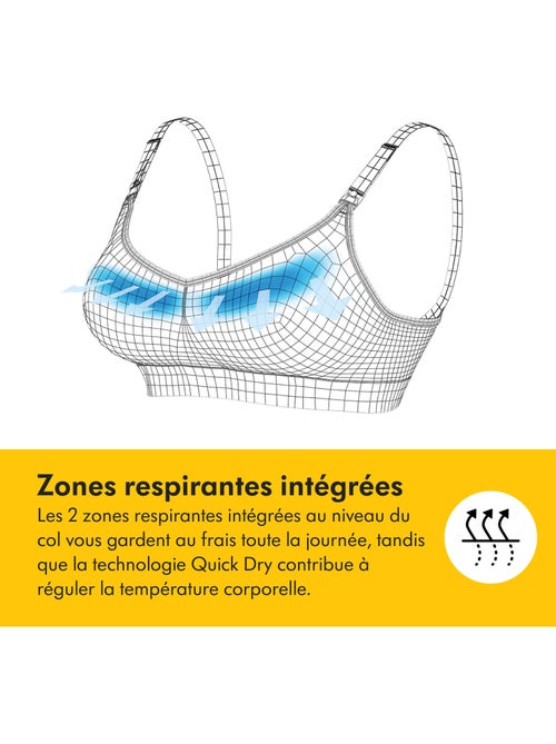 Medela - reggiseno per allattamento keep cool - nero - taglia xxl - confortevole e traspirante - Kiabi