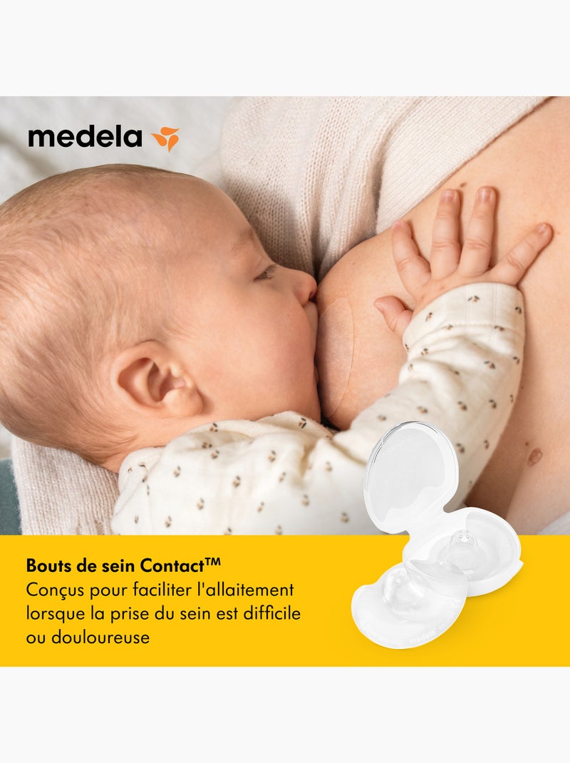 Medela - tettarelle contact™ taglia m - allattamento confortevole, silicone morbido ultra-sottile, Trasparente - Kiabi