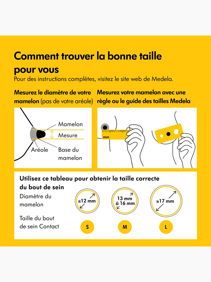 Medela - tettarelle contact™ taglia m - allattamento confortevole, silicone morbido ultra-sottile, Trasparente - Kiabi