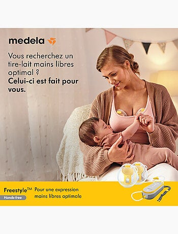 MEDELA - Tiralatte elettrico doppio Freestyle Hands Free 21 mm / 24 mm - Discreto e portatile