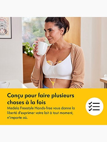 MEDELA - Tiralatte elettrico doppio Freestyle Hands Free 21 mm / 24 mm - Discreto e portatile