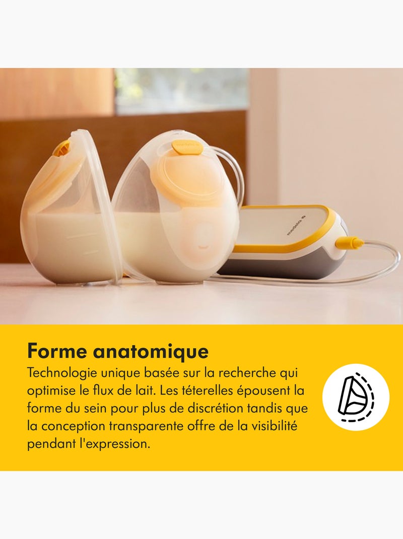 MEDELA - Tiralatte elettrico doppio Freestyle Hands Free 21 mm / 24 mm - Discreto e portatile Trasparente - Kiabi