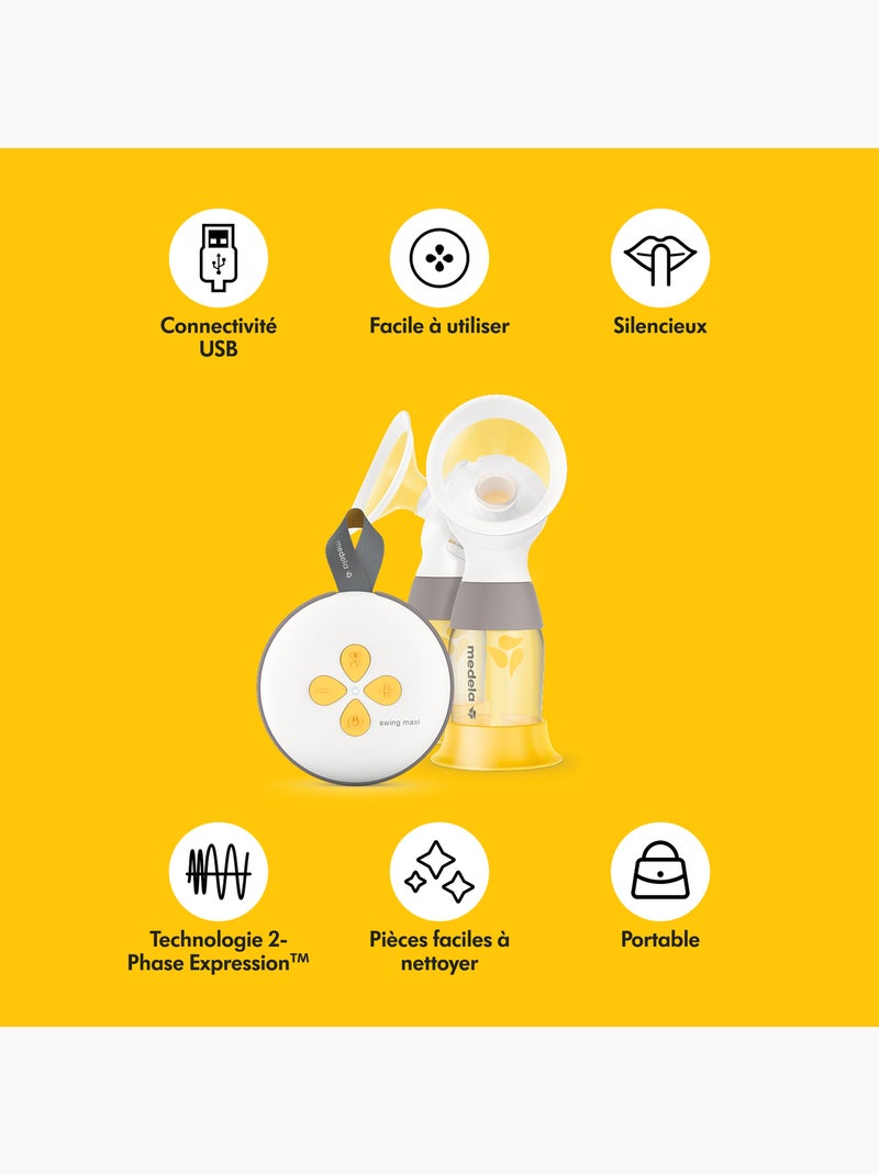 MEDELA - Tiralatte elettrico doppio Swing Maxi RD 21 mm / 24 mm - Estrazione rapida Trasparente - Kiabi