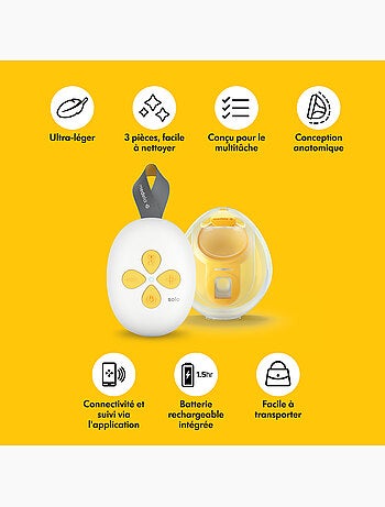 MEDELA - Tiralatte elettrico singolo Solo Hands-Free 24mm - Compatto e intuitivo